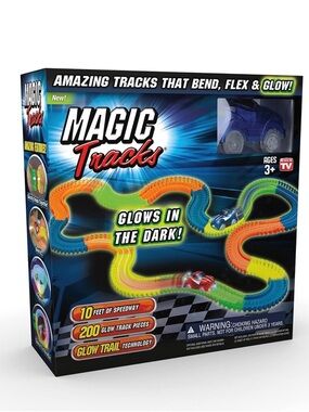 Glow-in-the-Dark Flexible Race Track - Multi Color